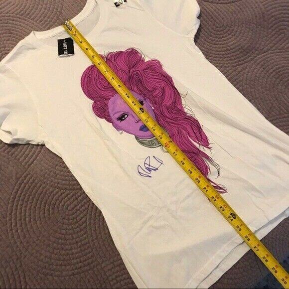 RuPaul NWT Women's Junior Large White 100% Cotton Portrait Tee Drag Race - Picture 6 of 6